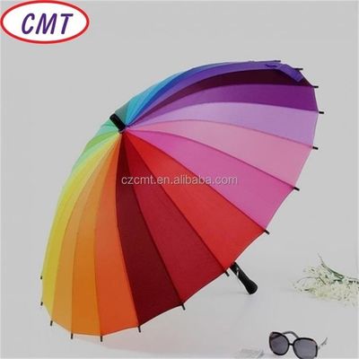 Gefordert Regenbogen Schirm 210D 100% Polyester Stoff mit mittlerer Dicke