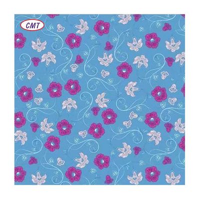 100% Polyester Druck 150gm Gewebte Blumenteppiche für Kleider A4 Größe Probe