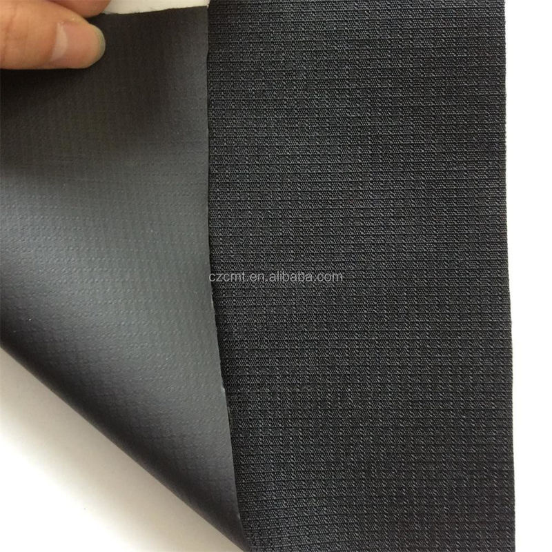 Plain Style 58/60&quot; DTY 100% Polyester Oxford Stoff Schwarz Ripstop 600D PVC Beschichtet