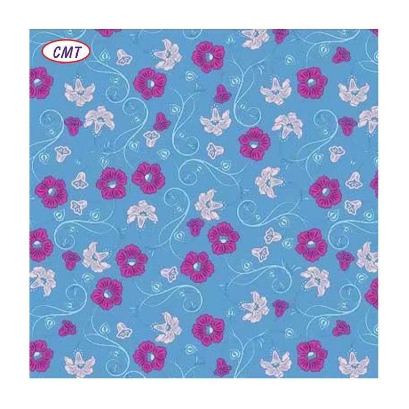 100% Polyester Druck 150gm Gewebte Blumenteppiche für Kleider A4 Größe Probe